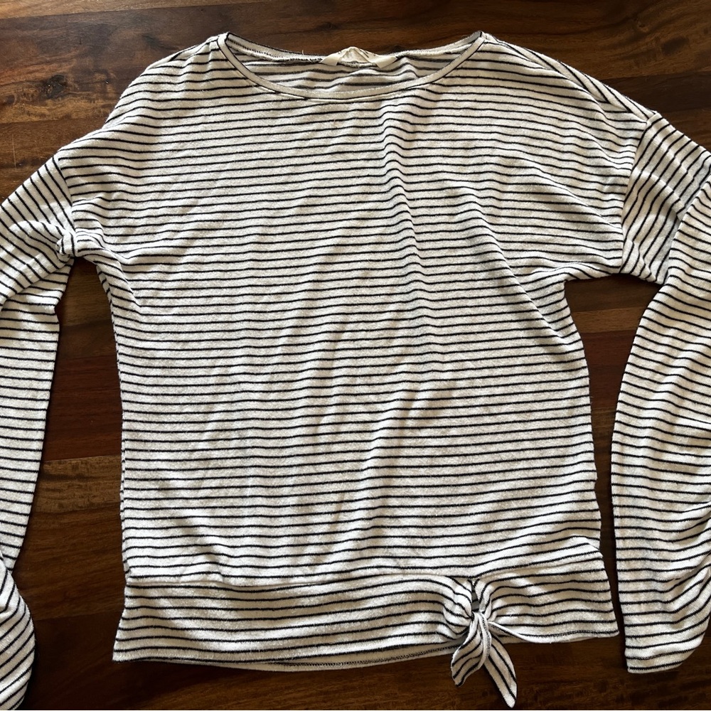 H&M kids Striped Black and White long sleeve Top